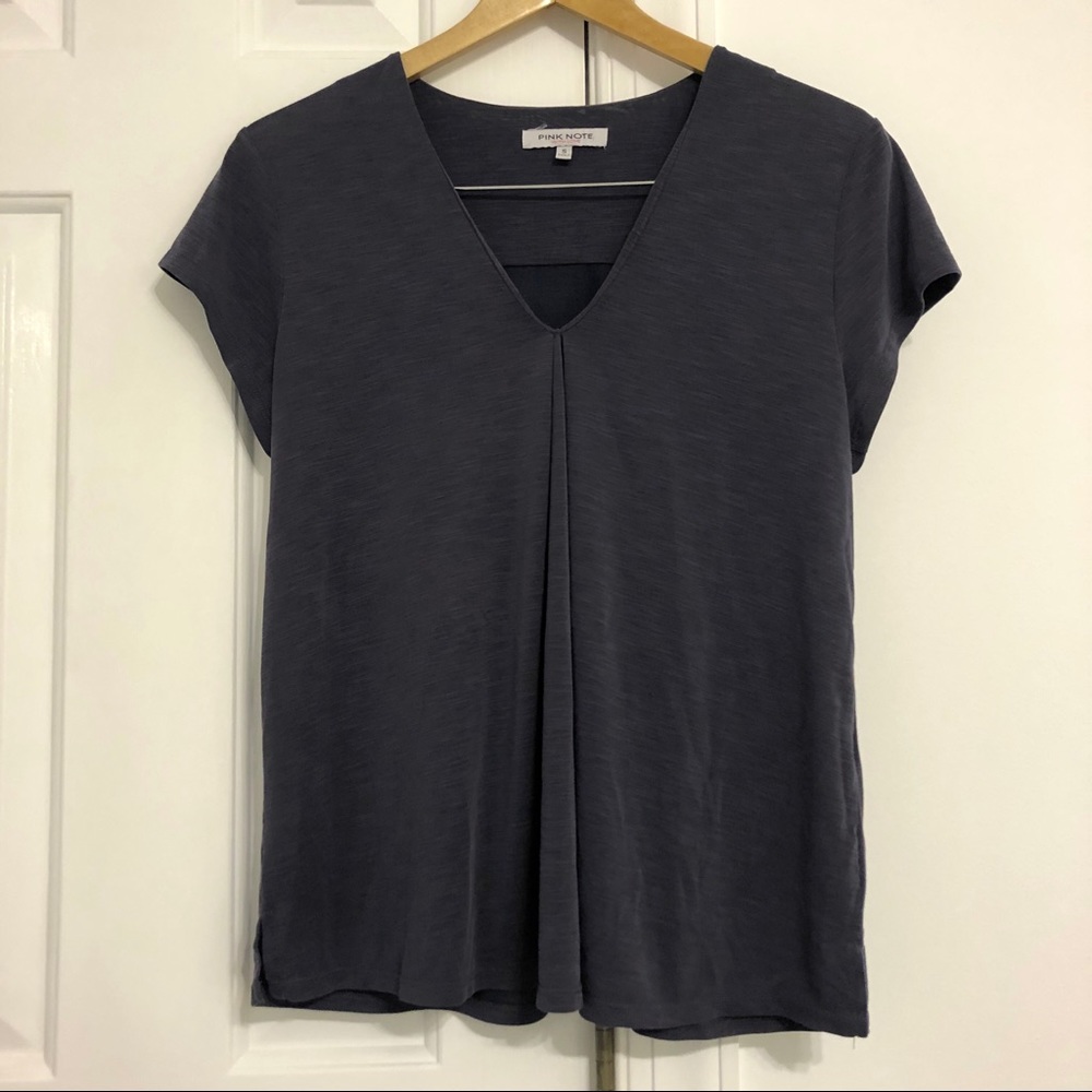 Pink Note Draped Tee